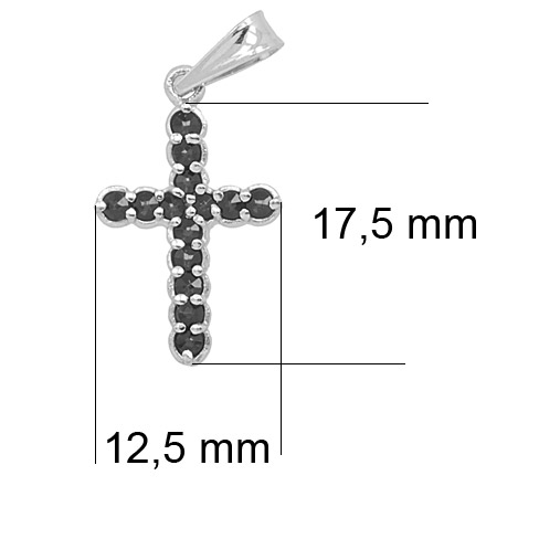 Stříbrný křížek český granát 6481072