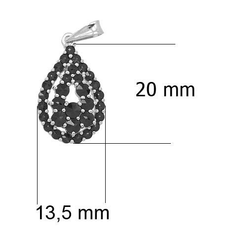 Stříbrný přívěsek český granát 6480063