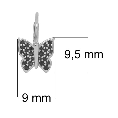 Náušnice motýl český granát 6381475