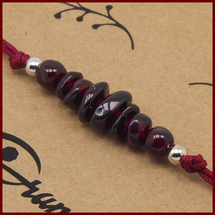 Náramek Shamballa český granát 6680576