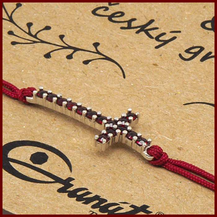 Náramek Shamballa český granát 6680575