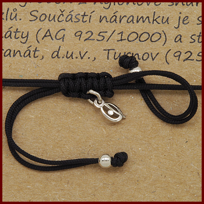 Náramek Shamballa český granát 6680577